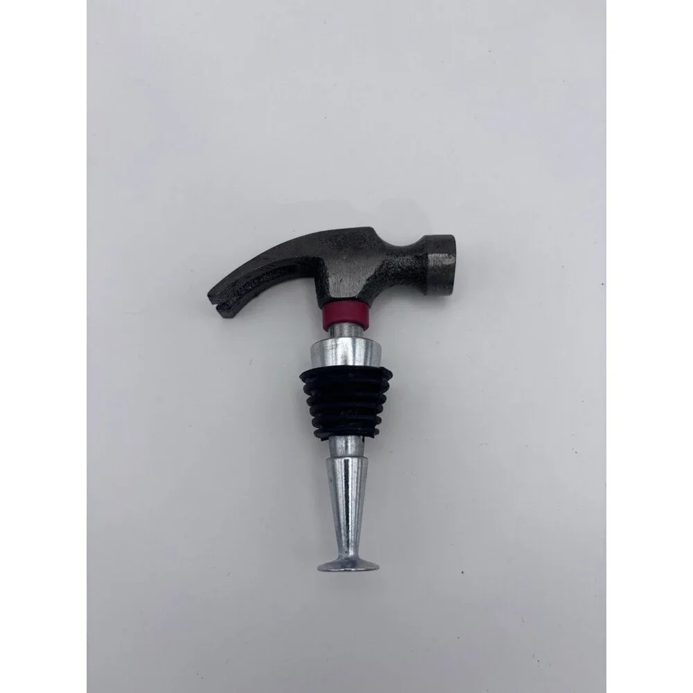 Wine Stopper- Hammer 3.6” Tall, Metal/Rubber Handyman Tools Bottle